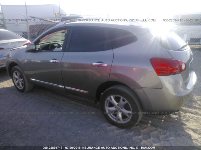 JN8AS5MT0BW183808 - 2011 NISSAN ROGUE S/SV/KROM GRAY photo 3