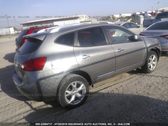 JN8AS5MT0BW183808 - 2011 NISSAN ROGUE S/SV/KROM GRAY photo 4