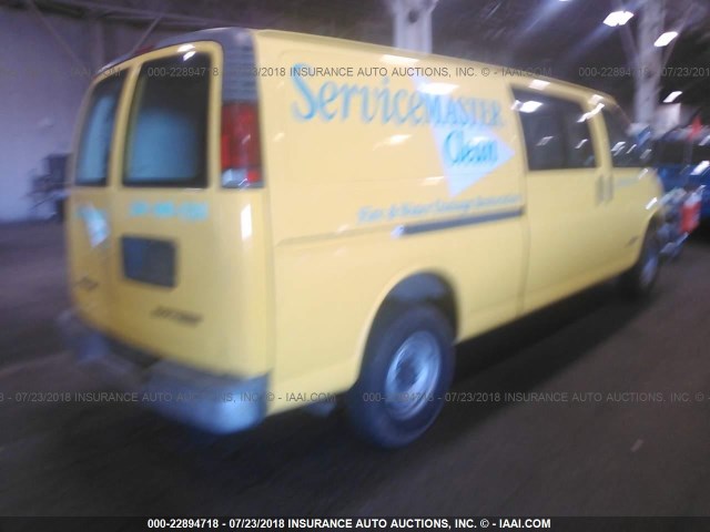 1GCHG39R511237404 - 2001 CHEVROLET EXPRESS G3500  YELLOW photo 4