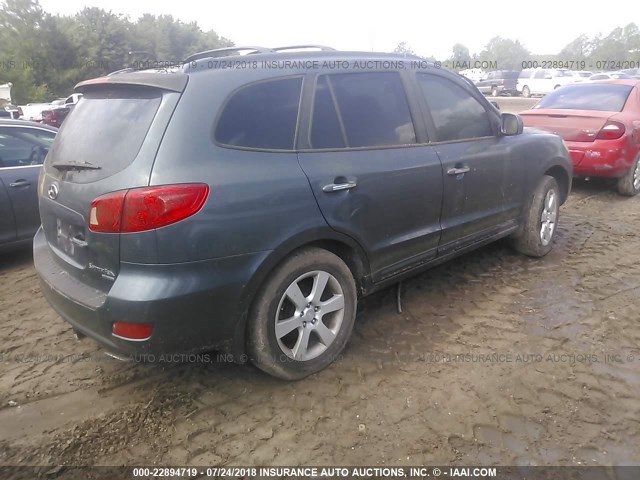 5NMSH13E07H120308 - 2007 HYUNDAI SANTA FE SE/LIMITED Light Blue photo 4