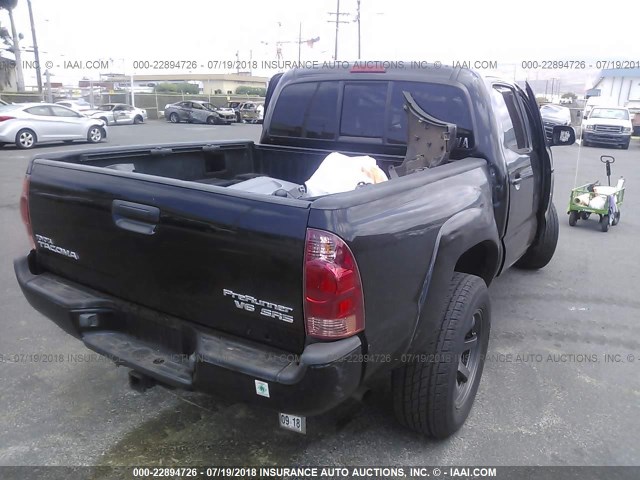 5TEJU62N27Z433138 - 2007 TOYOTA TACOMA DOUBLE CAB PRERUNNER BLACK photo 4