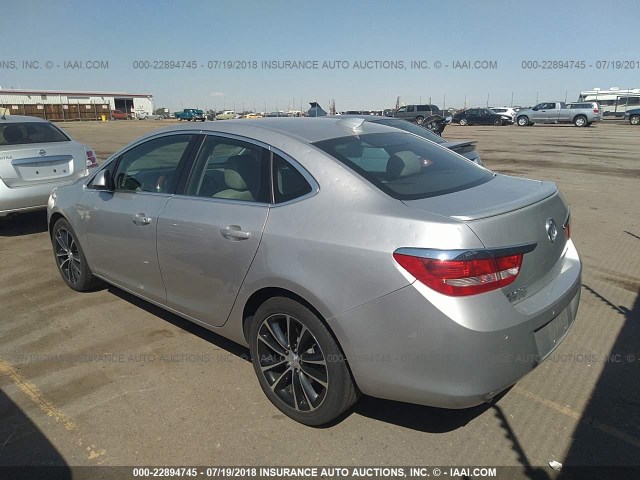 1G4PW5SK7G4183386 - 2016 BUICK VERANO SPORT TOURING SILVER photo 3