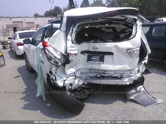 5N1DR2MM7JC658409 - 2018 NISSAN PATHFINDER S/SV/SL/PLATINUM WHITE photo 6