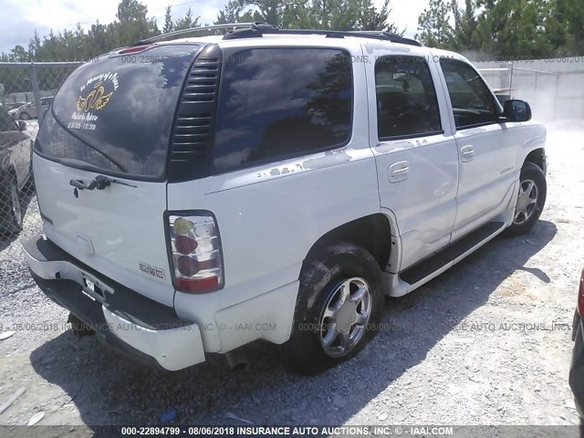 1GKEK63U25J174692 - 2005 GMC YUKON DENALI WHITE photo 4