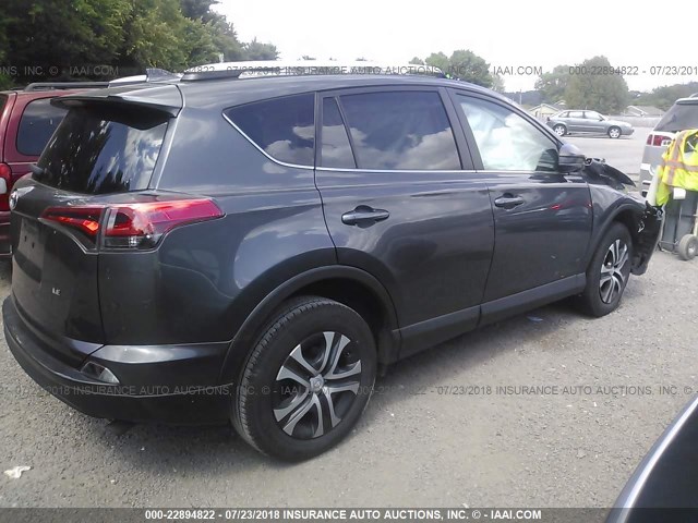 2T3ZFREV8GW281212 - 2016 TOYOTA RAV4 LE GRAY photo 4