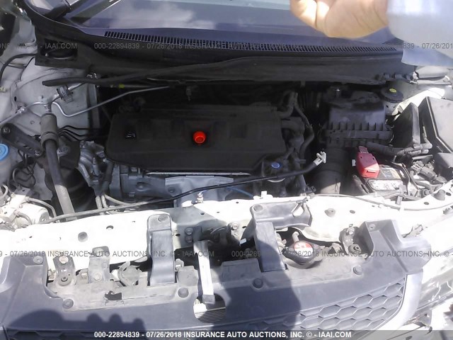 2HGFG3B13CH524855 - 2012 HONDA CIVIC EXL WHITE photo 10