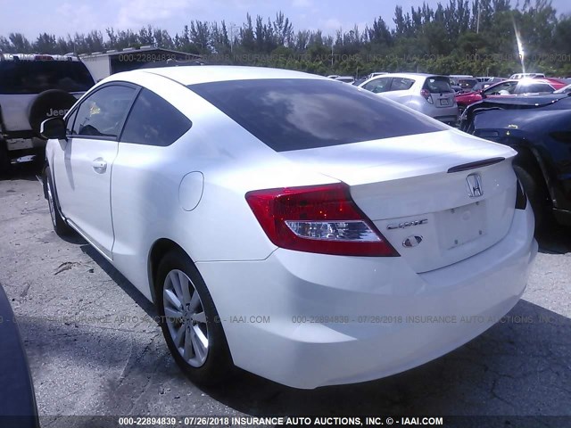 2HGFG3B13CH524855 - 2012 HONDA CIVIC EXL WHITE photo 3