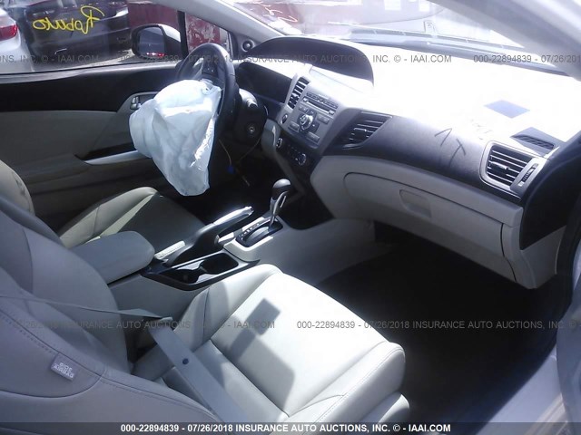 2HGFG3B13CH524855 - 2012 HONDA CIVIC EXL WHITE photo 5