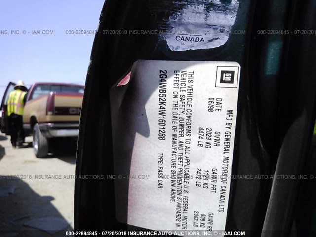 2G4WB52K4W1601288 - 1998 BUICK REGAL LS 勃艮第红 照片 9