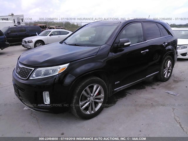 5XYKWDA72FG638893 - 2015 KIA SORENTO SX/SX LIMITED BLACK photo 2