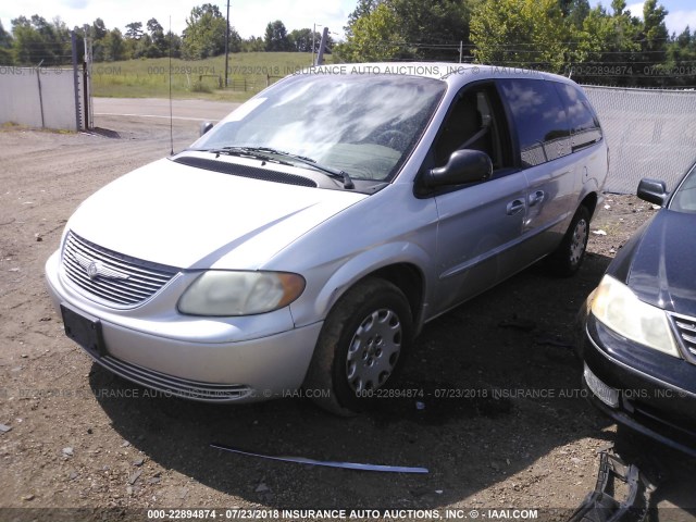 2C4GP44361R324728 - 2001 CHRYSLER TOWN & COUNTRY LX SILVER photo 2