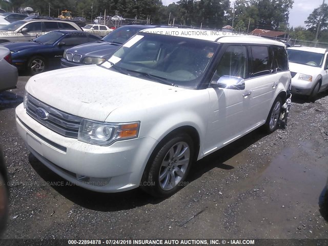 2FMGK5DC3BBD25930 - 2011 FORD FLEX LIMITED WHITE photo 2