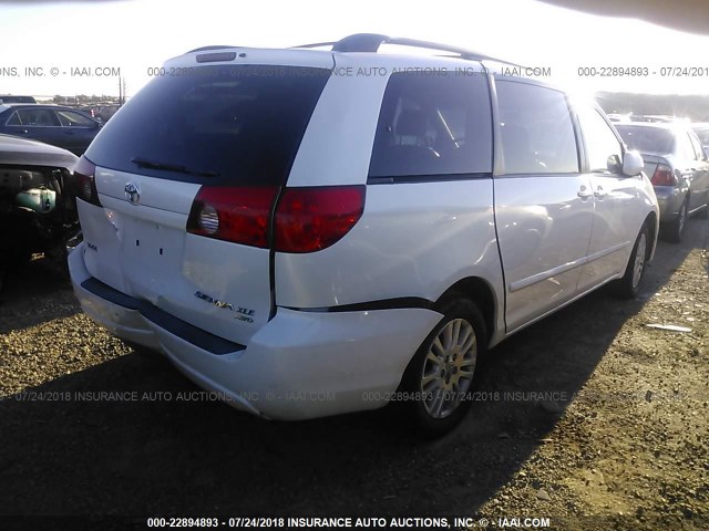 5TDBK22C28S012312 - 2008 TOYOTA SIENNA XLE/XLE LIMITED WHITE photo 4