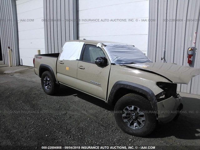 3TMCZ5AN9JM136670 - 2018 TOYOTA TACOMA DBL CAB/SR/TRDSPT/OR/PRO TAN photo 1