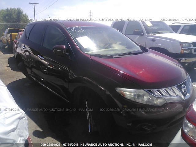 JN8AZ1MU6AW013514 - 2010 NISSAN MURANO S/SL/LE BURGUNDY photo 1