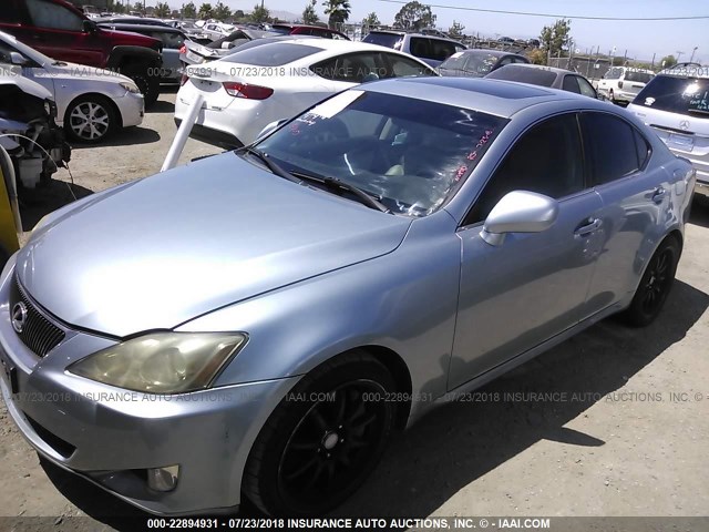 JTHBE262062005788 - 2006 LEXUS IS 350 BLUE photo 2