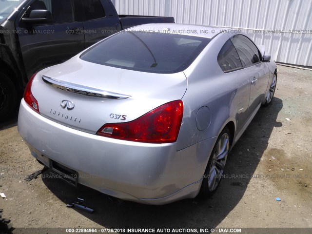 JNKCV64E08M114042 - 2008 INFINITI G37 JOURNEY/SPORT SILVER photo 4