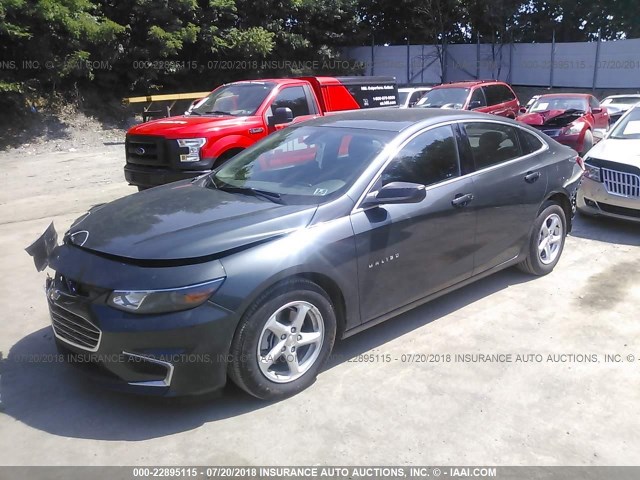 1G1ZB5ST5HF286161 - 2017 CHEVROLET MALIBU LS 灰色 照片 2