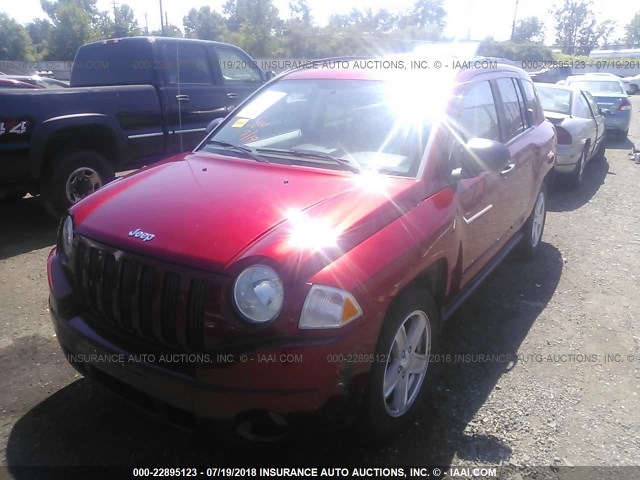 1J8FT47W68D783941 - 2008 JEEP COMPASS SPORT RED photo 2