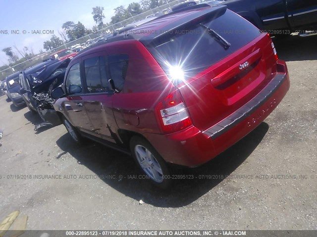 1J8FT47W68D783941 - 2008 JEEP COMPASS SPORT RED photo 3