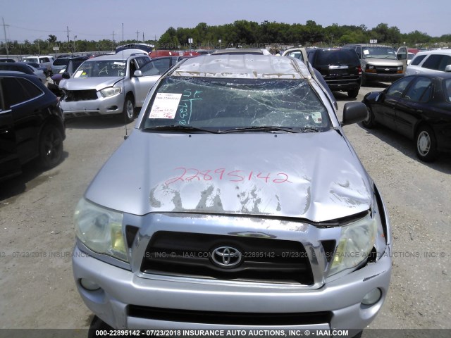 5TETU62N85Z131357 - 2005 TOYOTA TACOMA PRERUNNER ACCESS CAB SILVER photo 6