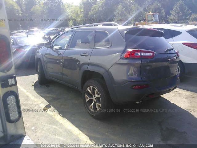 1C4PJMBS3GW254665 - 2016 JEEP CHEROKEE TRAILHAWK 灰色 照片 3