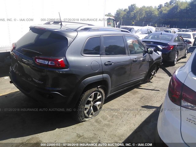 1C4PJMBS3GW254665 - 2016 JEEP CHEROKEE TRAILHAWK GRAY photo 4