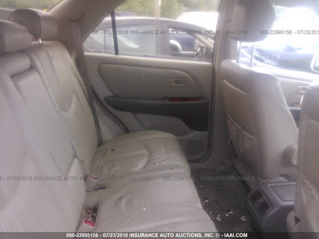 JT6HF10U2X0078002 - 1999 LEXUS RX 300 WHITE photo 8