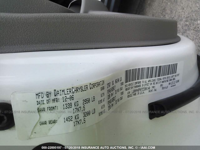 1J8HR48P07C590140 - 2007 JEEP GRAND CHEROKEE LAREDO/COLUMBIA/FREEDOM 白色 照片 9