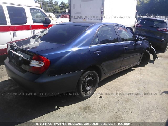 4T1BE30K82U517387 - 2002 TOYOTA CAMRY LE/XLE/SE 海军蓝 照片 4