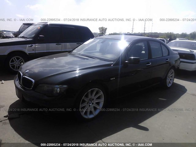 WBAHL83506DT04637 - 2006 BMW 750 I BLACK photo 2