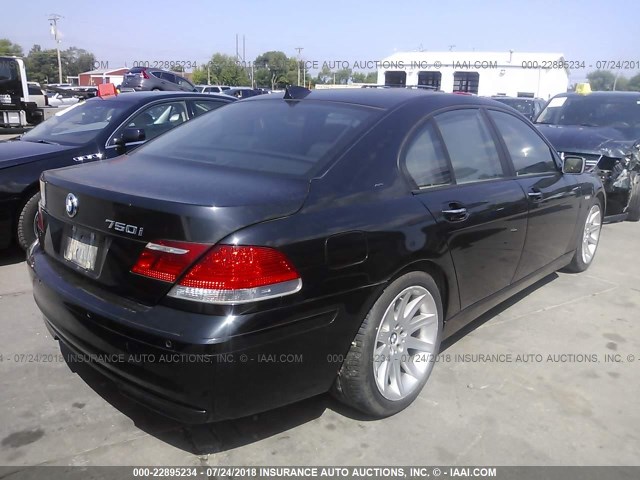WBAHL83506DT04637 - 2006 BMW 750 I BLACK photo 4