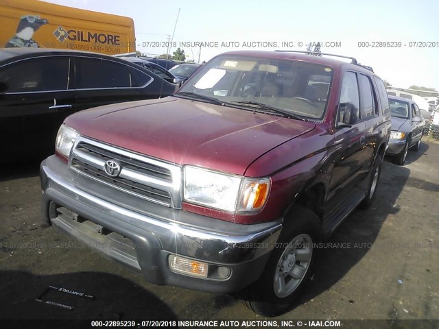 JT3GM84R1Y0061478 - 2000 TOYOTA 4RUNNER RED photo 2