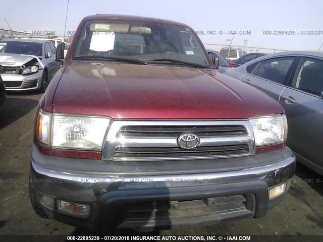 JT3GM84R1Y0061478 - 2000 TOYOTA 4RUNNER RED photo 6