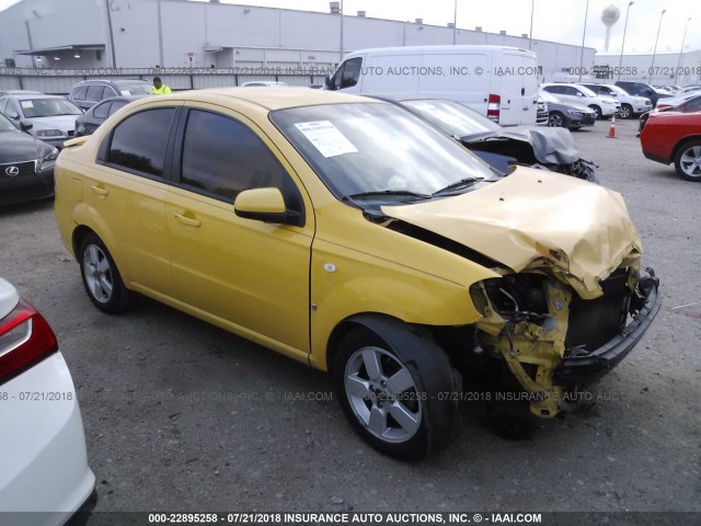 KL1TD56698B043446 - 2008 CHEVROLET AVEO LS YELLOW photo 1