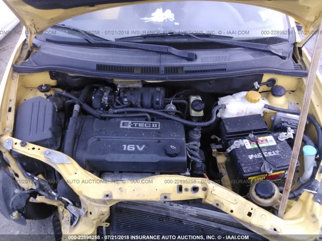 KL1TD56698B043446 - 2008 CHEVROLET AVEO LS YELLOW photo 10