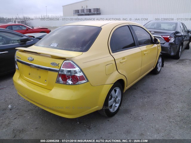 KL1TD56698B043446 - 2008 CHEVROLET AVEO LS YELLOW photo 4