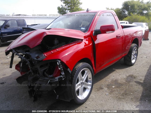 3C6JR6CT7GG130583 - 2016 RAM 1500 SPORT RED photo 2