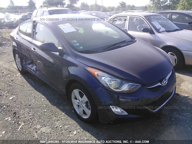 5NPDH4AE3DH446275 - 2013 HYUNDAI ELANTRA GLS/LIMITED BLUE photo 1