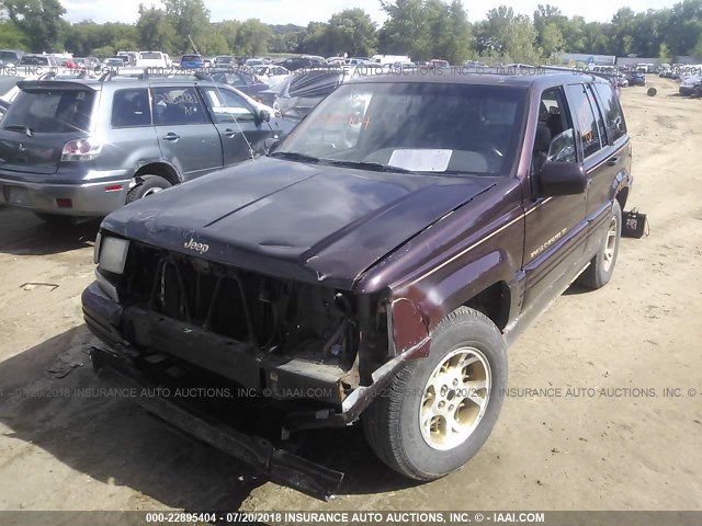 1J4GZ78Y9VC709646 - 1997 JEEP GRAND CHEROKEE LIMITED/ORVIS MAROON photo 2