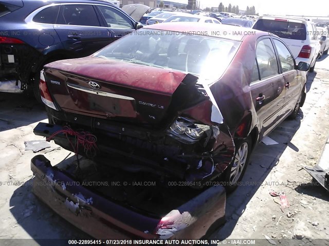 4T1BF32K16U115078 - 2006 TOYOTA CAMRY LE/XLE/SE 红色 照片 4