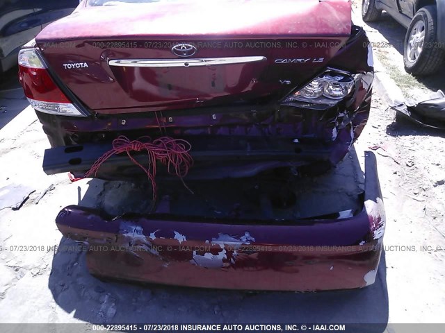 4T1BF32K16U115078 - 2006 TOYOTA CAMRY LE/XLE/SE 红色 照片 6