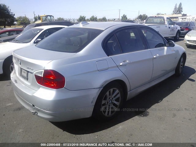 WBAVB13506PT24351 - 2006 BMW 325 I SILVER photo 4