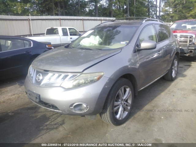 JN8AZ18W79W120644 - 2009 NISSAN MURANO S/SL/LE GRAY photo 2