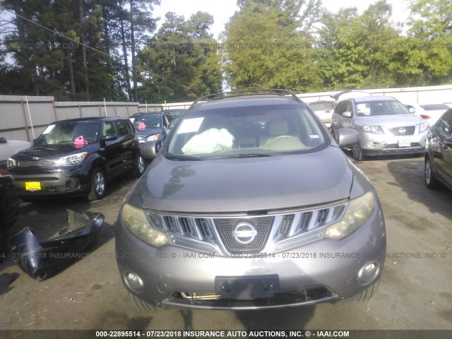 JN8AZ18W79W120644 - 2009 NISSAN MURANO S/SL/LE GRAY photo 6