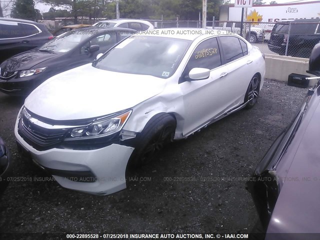 1HGCR2F59GA164550 - 2016 HONDA ACCORD SPORT WHITE photo 2