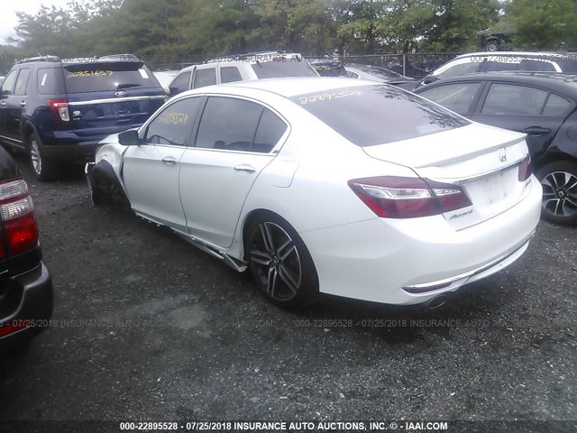 1HGCR2F59GA164550 - 2016 HONDA ACCORD SPORT WHITE photo 3