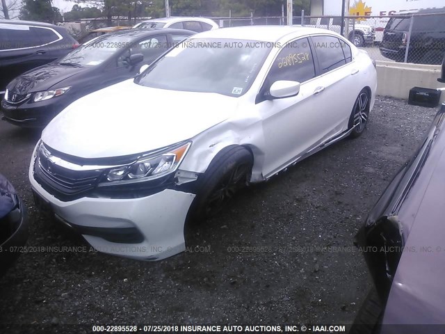 1HGCR2F59GA164550 - 2016 HONDA ACCORD SPORT WHITE photo 6