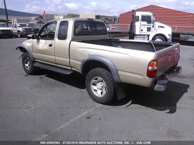 5TESM92N12Z008945 - 2002 TOYOTA TACOMA XTRACAB PRERUNNER GOLD photo 3