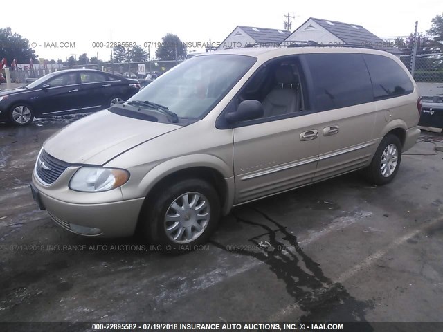 2C4GP54L51R179140 - 2001 CHRYSLER TOWN & COUNTRY LXI TAN photo 2